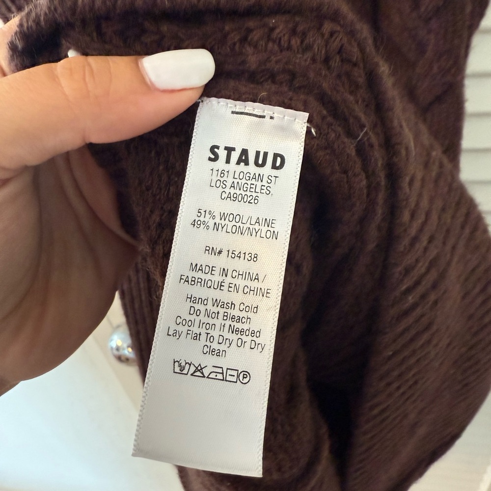 STAUD CHARADE DRESS DARK CHOCOLATE - Picture 8 of 8